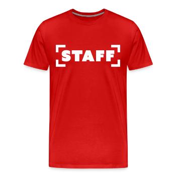 Staff - T-shirt bio Premium Homme - rouge - Devant - Damien (186cm)