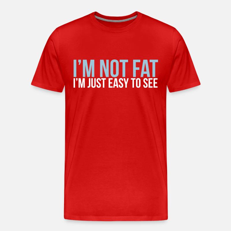 im not fat - Männer Premium Bio T-Shirt - Rot