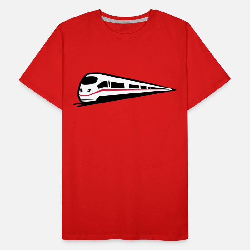 Zug Eisenbahn ice Männer Premium Bio T-Shirt