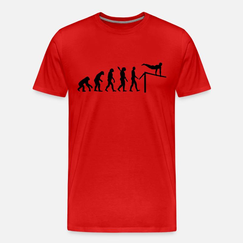 Evolution Gymnastics - Men's Premium Organic T-Shirt - red