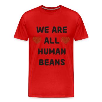 Haricots humains. Haricots humains. Les tendances se dessinent - T-shirt bio Premium Homme - rouge - Devant - Damien (186cm)