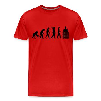 Maurer - Männer Premium Bio T-Shirt - Rot - Vorne - Damien (186cm)
