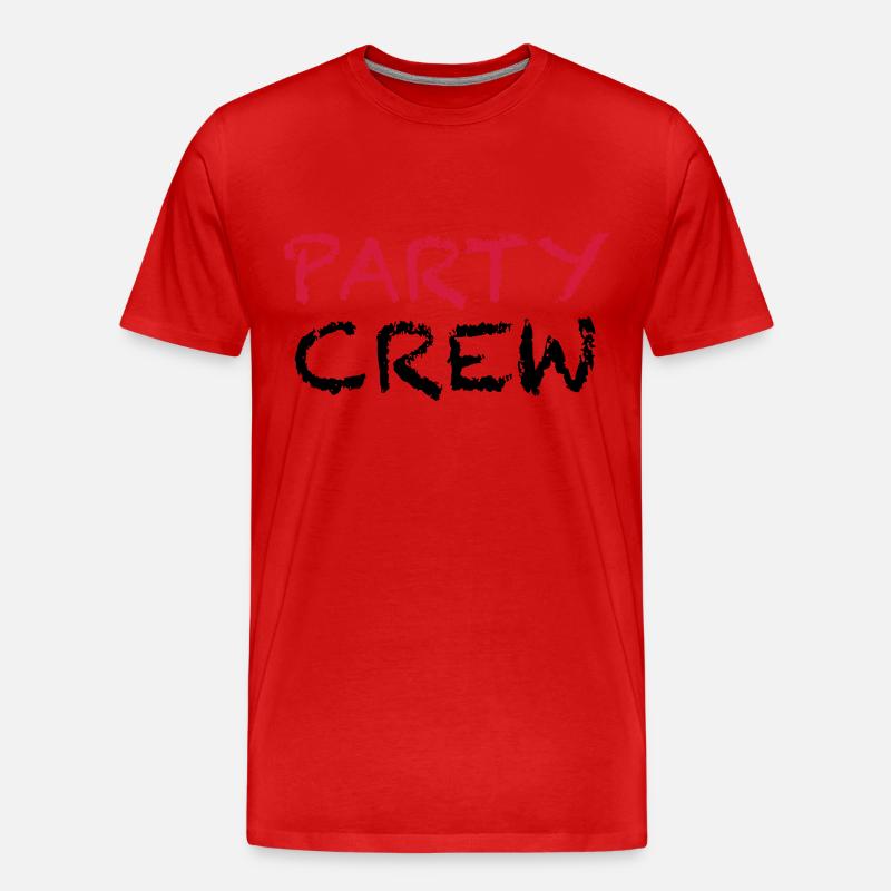 Party Crew - Männer Premium Bio T-Shirt - Rot