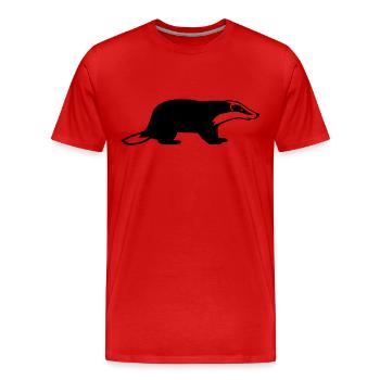 Dachs - Männer Premium Bio T-Shirt - Rot - Vorne - Damien (186cm)