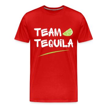 Team Tequila Lime Salt Party JGA Father's Day Humor - Men's Premium Organic T-Shirt - red - Front - Damien (186cm)
