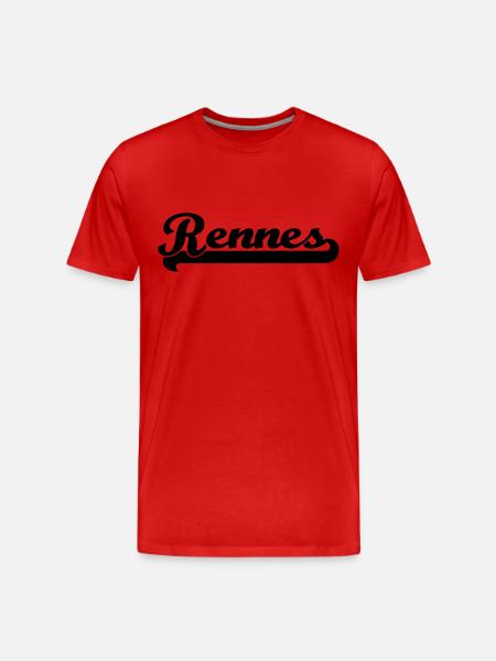 rennes writing - Men's Premium Organic T-Shirt - red