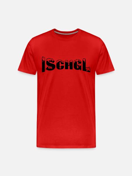 Ischgl Skiort (Schnee) - Männer Premium Bio T-Shirt - Rot