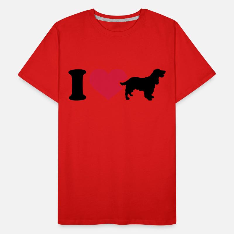 Cocker Spaniel Männer Premium Bio T-Shirt