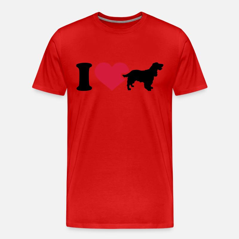 Cocker Spaniel - Männer Premium Bio T-Shirt - Rot
