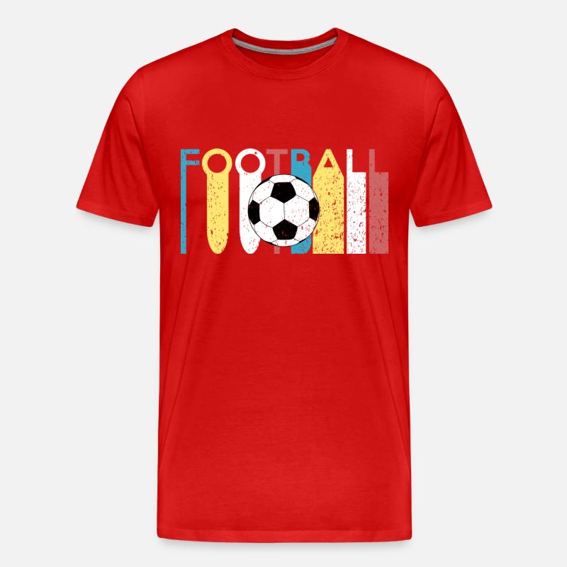 Fussball - Männer Premium Bio T-Shirt - Rot