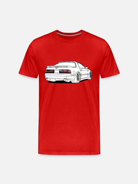 old rx7 white - Men's Premium Organic T-Shirt - red