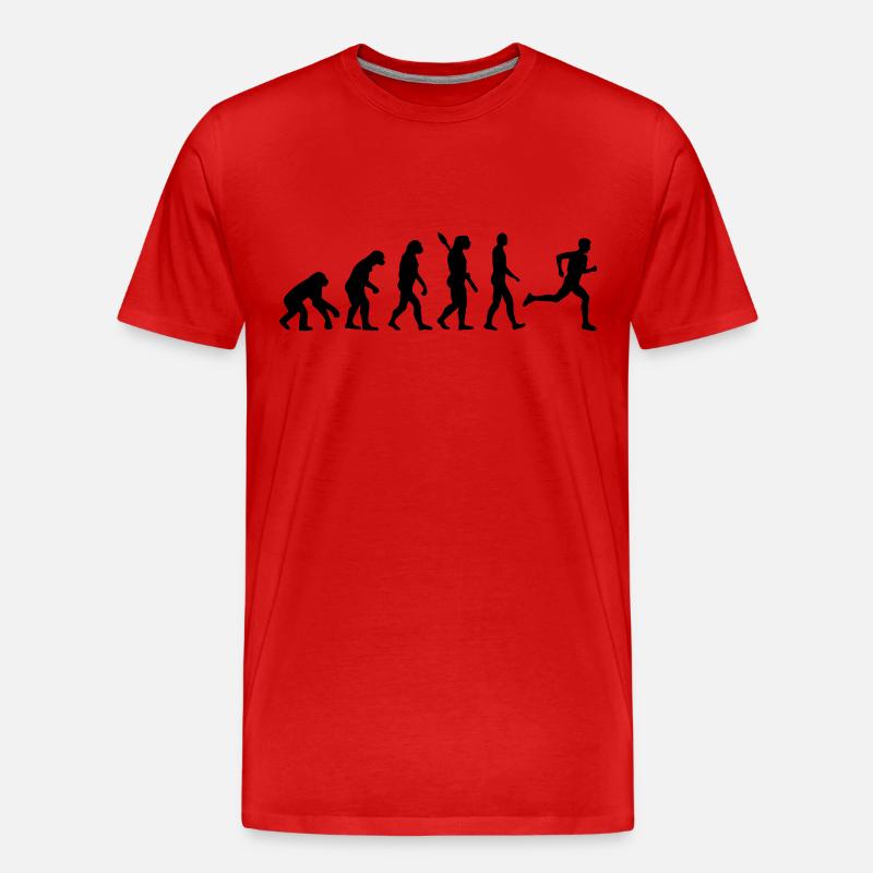Évolution courir - T-shirt bio Premium Homme - rouge