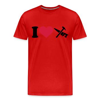 Werkzeug - Männer Premium Bio T-Shirt - Rot - Vorne - Damien (186cm)