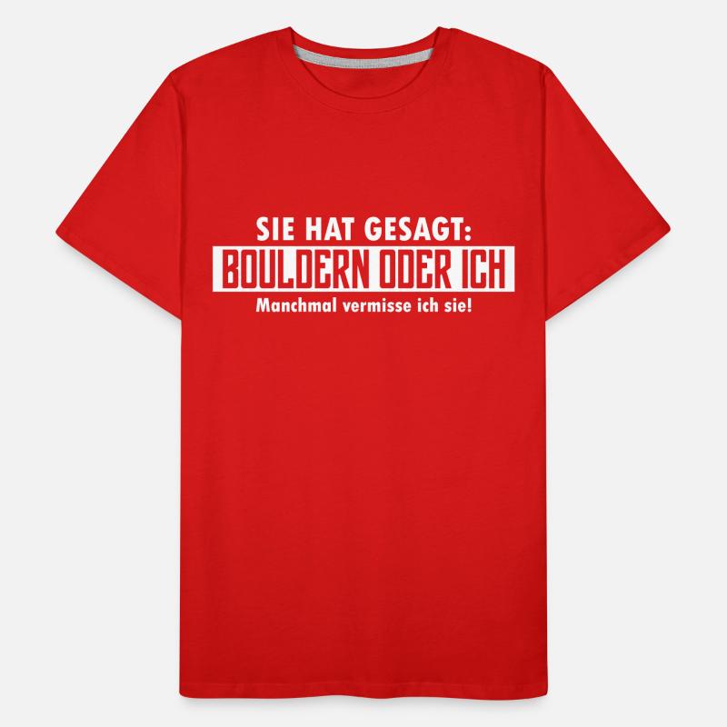 bouldern oder ich Männer Premium Bio T-Shirt