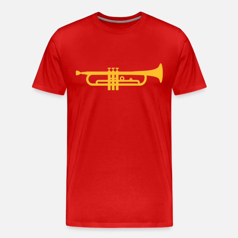 Trompete - Männer Premium Bio T-Shirt - Rot