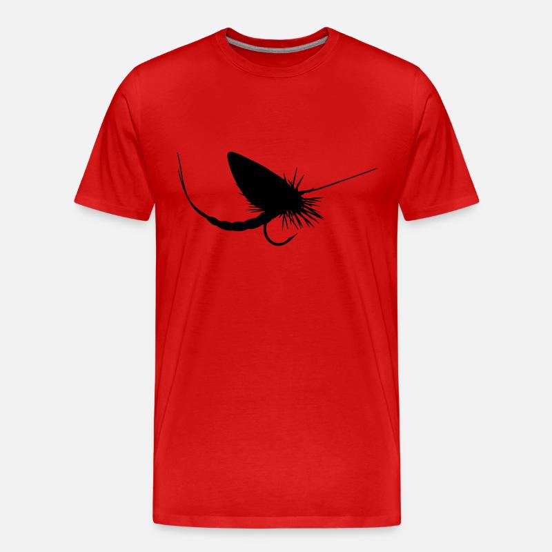 Fliegenfischen - Männer Premium Bio T-Shirt - Rot