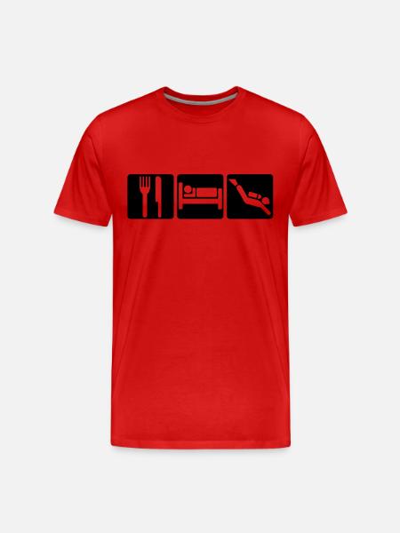 EAT SLEEP DIVE 2 - Men's Premium Organic T-Shirt - red