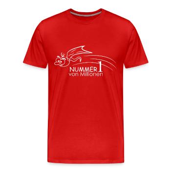 nummer 1 von millionen Sperma lustig - Männer Premium Bio T-Shirt - Rot - Vorne - Damien (186cm)
