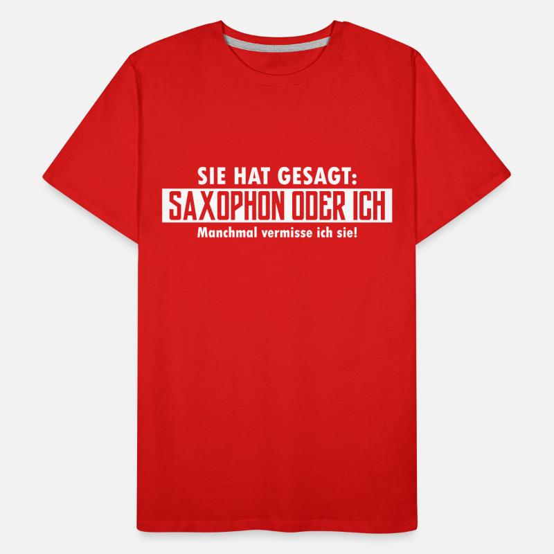saxophon oder ich Männer Premium Bio T-Shirt