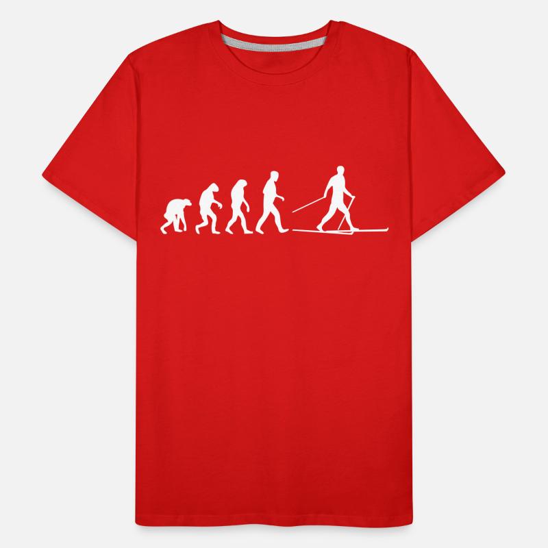 ski langlauf evolution Männer Premium Bio T-Shirt