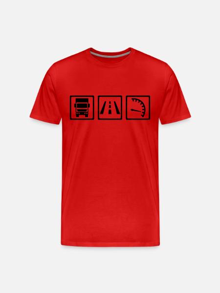 Truck - Men's Premium Organic T-Shirt - red