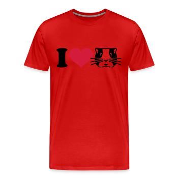 I love Cochon d'Inde - T-shirt bio Premium Homme - rouge - Devant - Damien (186cm)