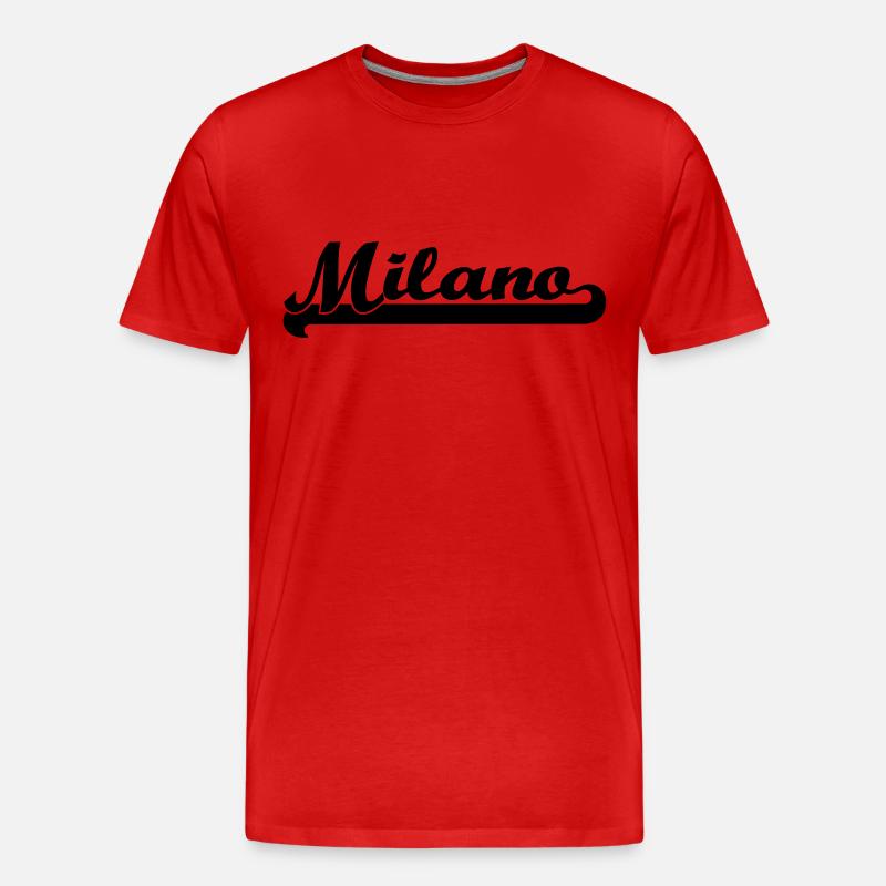 milano schrift - Männer Premium Bio T-Shirt - Rot