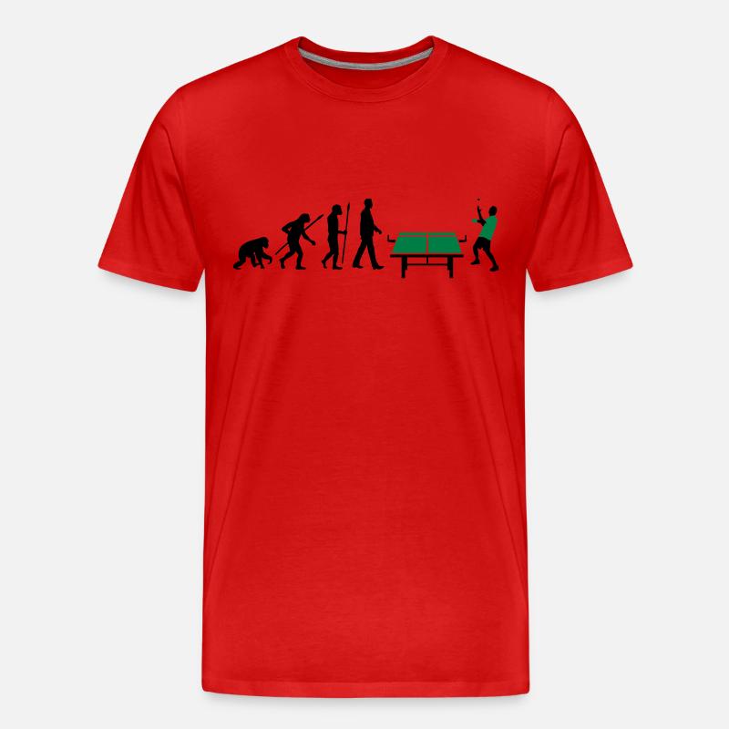 evolution_table_tennis_072012_a_2c - Männer Premium Bio T-Shirt - Rot