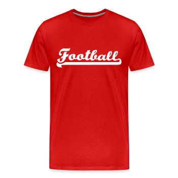 Football - Männer Premium Bio T-Shirt - Rot - Vorne - Damien (186cm)