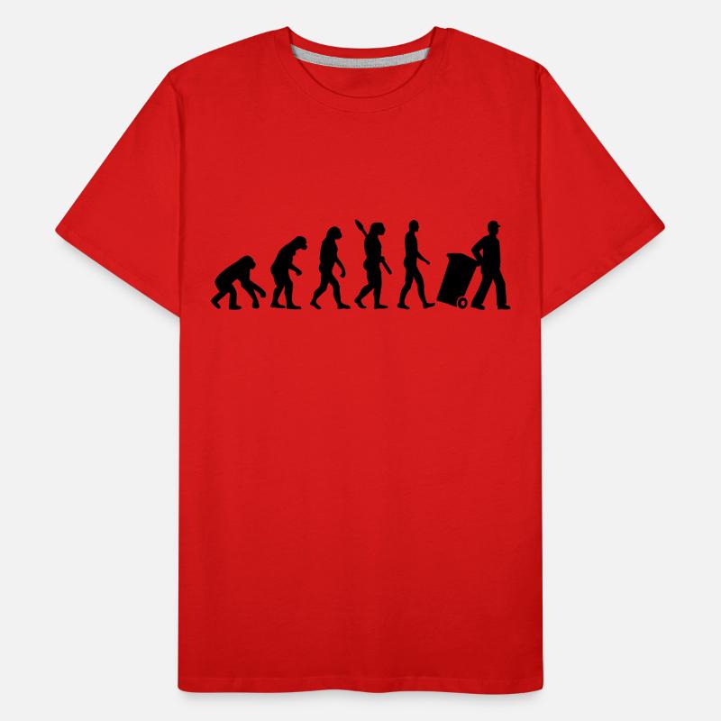 Evolution garbage man Men's Premium Organic T-Shirt
