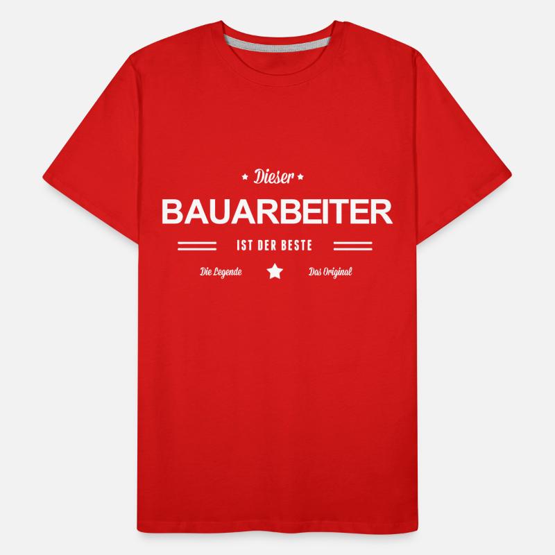 Bester Bauarbeiter Männer Premium Bio T-Shirt