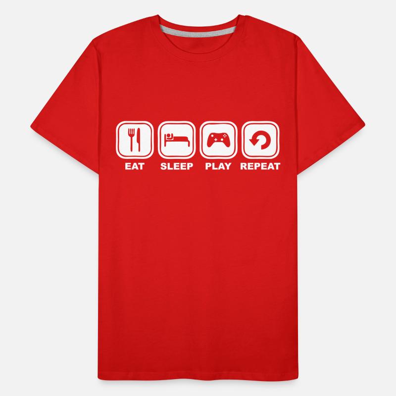 Eat, sleep, play, Repeat Männer Premium Bio T-Shirt
