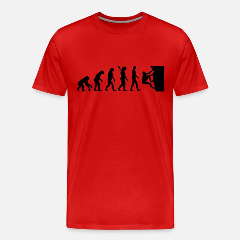 Evolution climbing - Men's Premium Organic T-Shirt - red