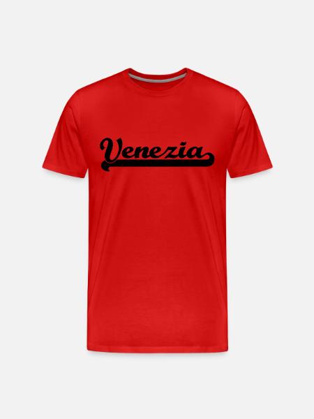 venezia schrift - Männer Premium Bio T-Shirt - Rot