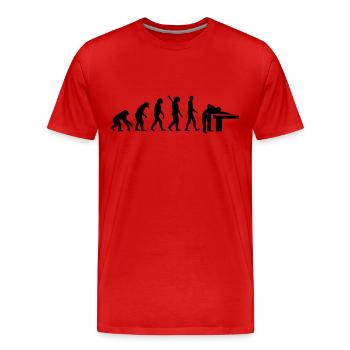 Billard - Männer Premium Bio T-Shirt - Rot - Vorne - Damien (186cm)
