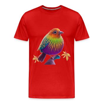 Oiseau fantastique - T-shirt bio Premium Homme - rouge - Devant - Damien (186cm)