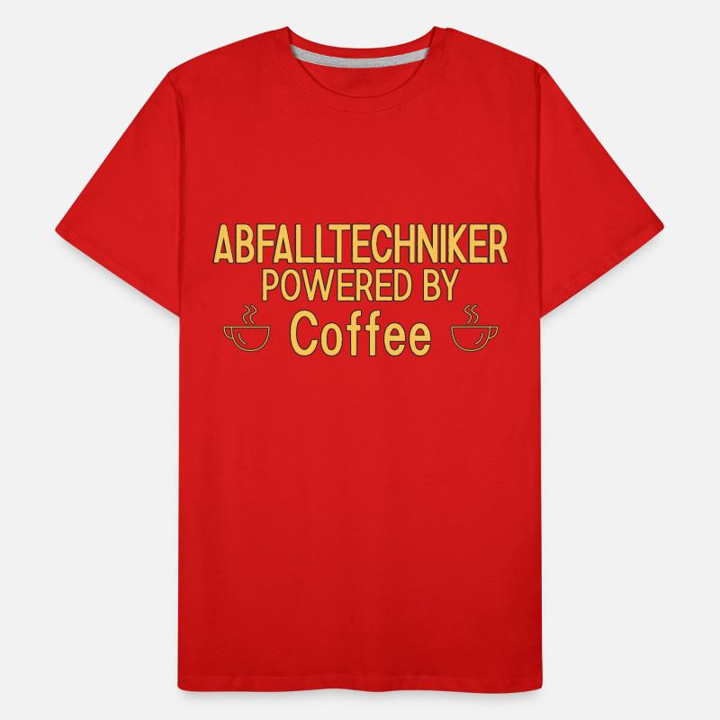Abfalltechniker Powered By Coffee Männer Premium Bio T-Shirt