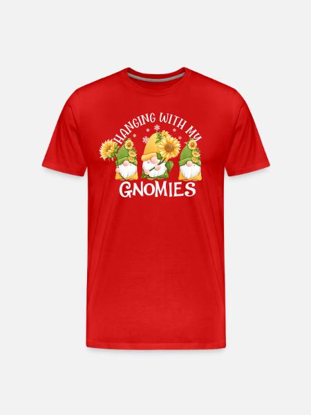 hanging with my gnomies - Men's Premium Organic T-Shirt - red