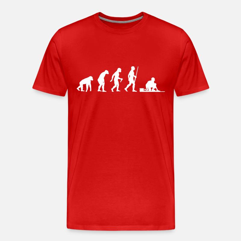 Bodenleger Evolution - Männer Premium Bio T-Shirt - Rot