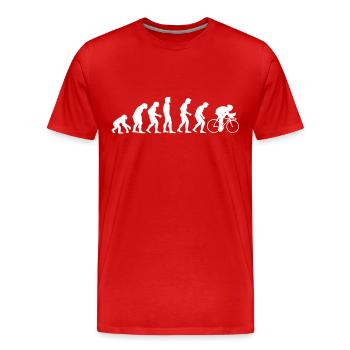 fahrrad_evolution - Men's Premium Organic T-Shirt - red - Front - Damien (186cm)
