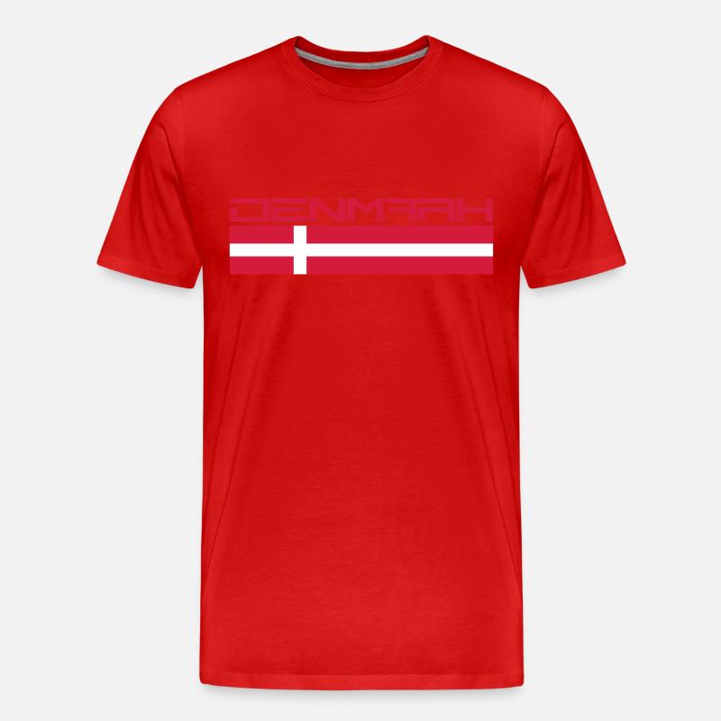 Denmark Logo Design - Männer Premium Bio T-Shirt - Rot