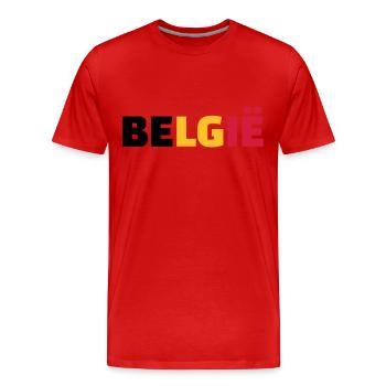 Belgien - Männer Premium Bio T-Shirt - Rot - Vorne - Damien (186cm)