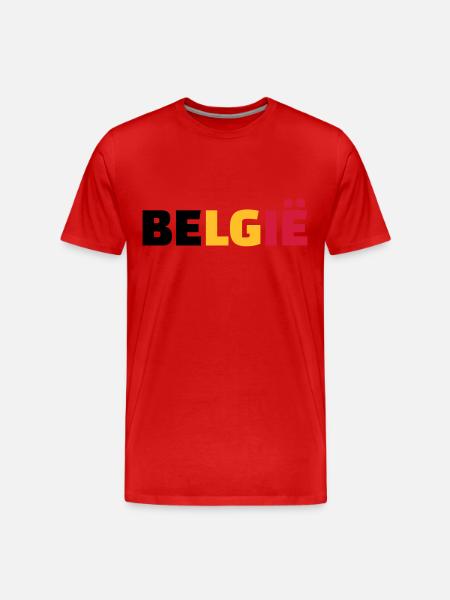 Belgie - Men's Premium Organic T-Shirt - red