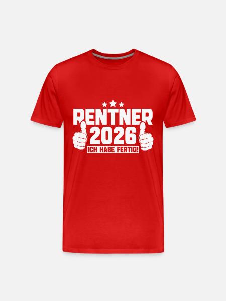 Retirees 2026 I've finished 2026 - Men's Premium Organic T-Shirt - red