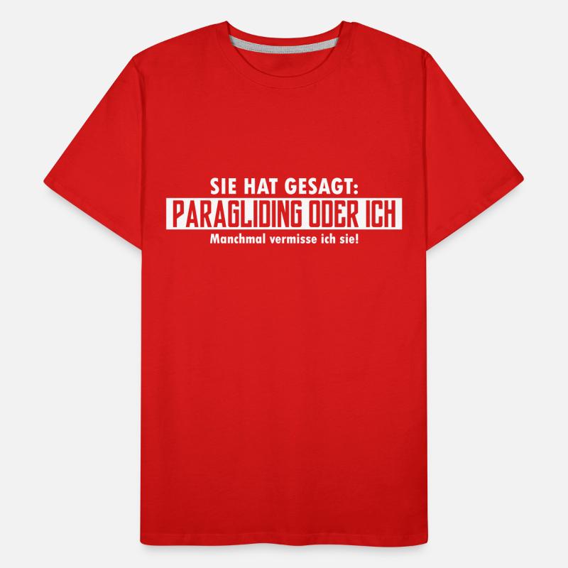 paragliding oder ich Männer Premium Bio T-Shirt