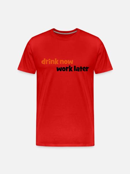 alcohol - Men's Premium Organic T-Shirt - red
