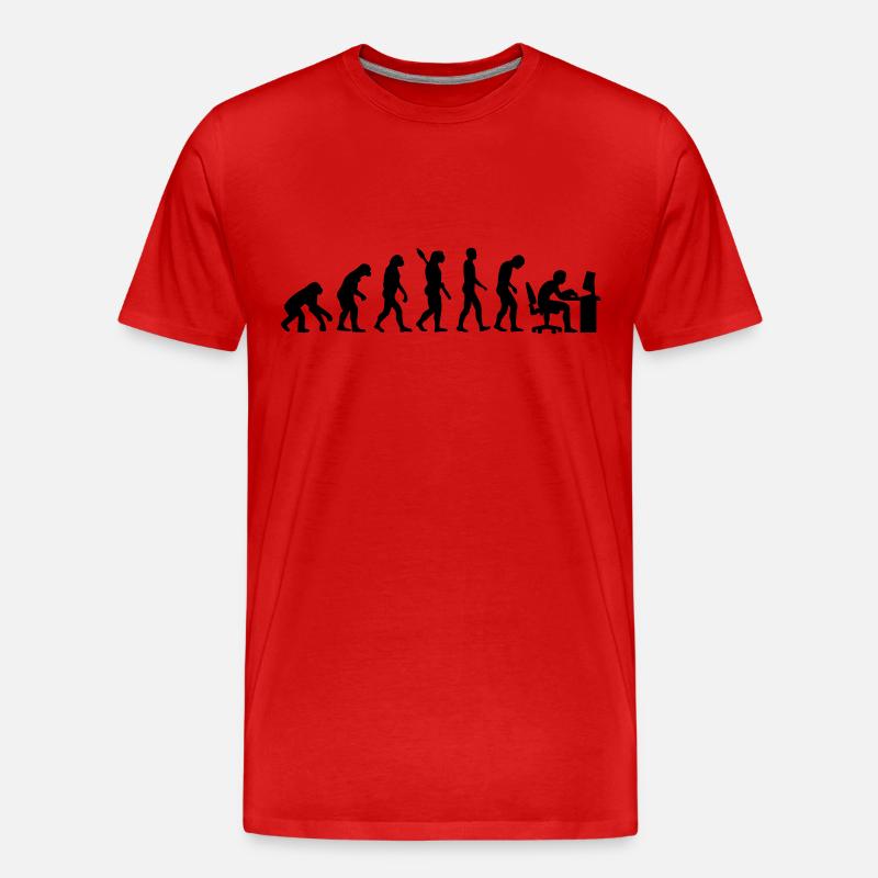 Evolution computer - Men's Premium Organic T-Shirt - red