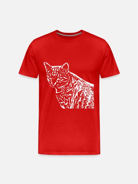 Cat White White Cats - Men's Premium Organic T-Shirt - red