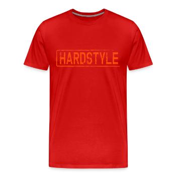 hardrock - Männer Premium Bio T-Shirt - Rot - Vorne - Damien (186cm)