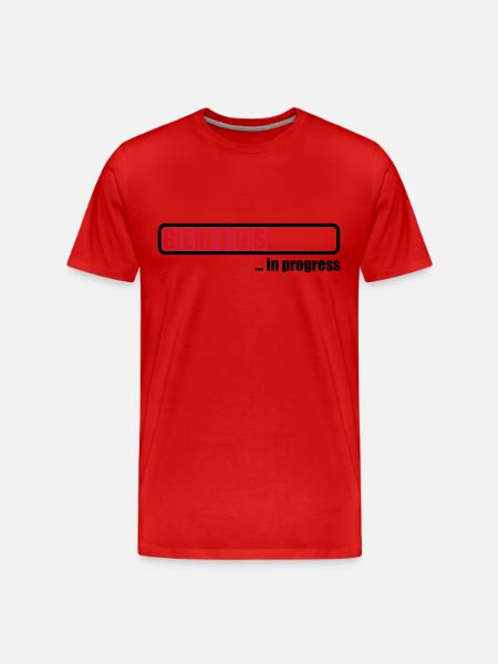 Genius in progress - Men's Premium Organic T-Shirt - red